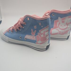 D.Va Overwatch Bunny Sneakers Pink White 39 EUR / 8.5 US